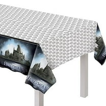 Multicolor Plastic Table Cover, 54" x 96" (1 Pc.) - Perfect Spooky Party Decor for Kids & Adults, Harry Potter