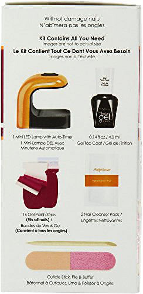 Sally Hansen Insta Gel Strips Starter Kit, Red My Lips, 0.419 Fl. Oz. - image 3 of 4