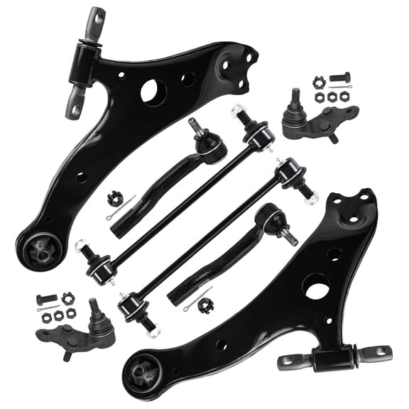 Detroit Axle - 8pc Front End Kit for Toyota 2013-2018 Avalon 2012-2017 Camry, 2 Lower Control Arms 2 Sway Bar Links 2 Lower Ball Joints 2 Outer Tie Rod Ends