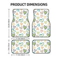 thumbnail image 2 of ZICANCN Waterproof Car Floor Mats Full Set, Lovely Love Graffiti Automotive Carpet Mats for Vehicle Trucks Suv Jeep, 4 Pieces, 2 of 6