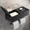 thumbnail image 1 of Caja de pañuelos Caja de papel higiénico Caja de almacenamiento de papel de baño Soporte de papel higiénico Estante montado en la pared, 1 of 5