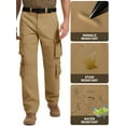 thumbnail image 5 of liyiyiyia Mens Ripstop Work Pants Stretch Cargo Pants Construction Trousers Utility Pant, 5 of 7