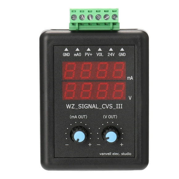 Amdohai Générateur de Signal 4-20mA 0-10V Émetteur de Tension 24V Source de Signal Courant Constant avec Affichage