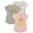 Heather Grey/Pink/Off-white, variant on Disney Princess Girls' Toddler Short Sleeve Tshirt - 3 Pack Heather Grey/Pink/Off-White, 4T