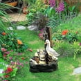 thumbnail image 4 of Resin Duck Family Patio Fountain Garden Decoration, Animal Garden Resin Statue for Outdoor Landscape Garden Design,A, 4 of 5