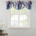 thumbnail image 2 of Purple Lavender Tie Up Valance Curtains for Windows, Kitchen Curtains Window Shades, Butterfly Flower Abstract Brush Artwork Light Filtering Roman Curtain Valances for Bedroom/Bathroom/Cafe 42"x18", 2 of 9