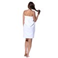 thumbnail image 2 of Turquaz Linen 100% Cotton White Terry Velour Cloth Spa Wrap, Bath Towel Wrap, 2 of 3
