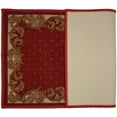 thumbnail image 2 of Traditional Veronica Border French Design Mat Red Color Printed Slip Skid Resistant Rubber Back (Red, 18"x30" Mat'), 2 of 6