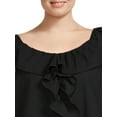 thumbnail image 5 of Terra & Sky Women's Plus Size Ruffle Top, 5 of 6