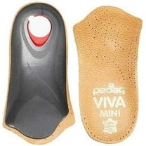 Pedag Viva Mini | 3/4 Leather Arch Support Inserts | Handmade in Germany | Plantar Fasciitis Relief | Heel Cushion | Metatarsal Support Pad | Low Profile Shoe Insoles | Tan | Men US 11/ EU 44