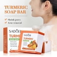 thumbnail image 2 of Jabón Ácido Kójico para limpieza de manchas oscuras, Control de aceite facial, productos para la piel de tono uniforme, barra de jabón de cúrcuma Natural, nuevo, 2 of 5