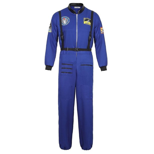 Astronaut Costume Space Suit For Adult Cosplay Costumes Zipper Halloween Costume Couple Flight Jumpsuit Plus Size Uniform zhangyuxiang LED
