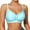Blue, variant on Women's Wireless Bras Fixed Back Hook Closure Adjustable Strap Seamless Push Up