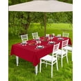 thumbnail image 2 of Outdoor Tablecloth with Umbrella Hole and Zipper Solid Red Color Rectangle Outdoor Tablecloths 60x102 Waterproof Outside Table Cloths Red Patio Table Cloth Cover for Outdoor Tables Picnic Garden, 2 of 3