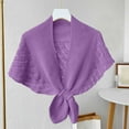 thumbnail image 2 of HJYCHN Lightweight Openwork Knitted Wrap Shawl Elegant Cover Up Cardigan for Women Daily Wear Versatile Fashion Beach Cape Purple One Size, 2 of 3