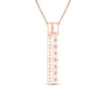 thumbnail image 3 of Diamaison 1/4 Cttw Natural White Diamond Linear Pendant for Adult in 10Kp Gold, 3 of 3