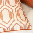 thumbnail image 4 of Geometric Embroidered Cotton Throw Pillow – Rust Modern Accent, 4 of 6