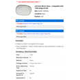 thumbnail image 2 of Left Door Mirror Glass - Compatible with 1998 Dodge B1500, 2 of 2