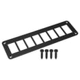 thumbnail image 1 of 1 Juego de soporte de carcasa de Panel de interruptor basculante Universal de 8 vías interruptor basculante de coche Panel de aluminio negro de aluminio, 1 of 1