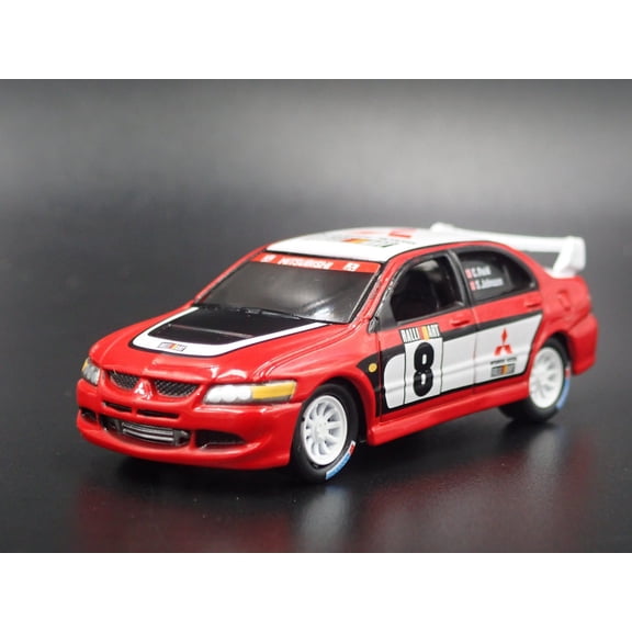 Open Box 1999-2007 MITSUBISHI LANCER EVOLUTION EVO IV RED 1:64 SCALE DIECAST MODEL CAR