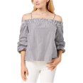 thumbnail image 1 of Blusa campesina con mangas abullonadas para mujer BCX blanca mediana, 1 of 2