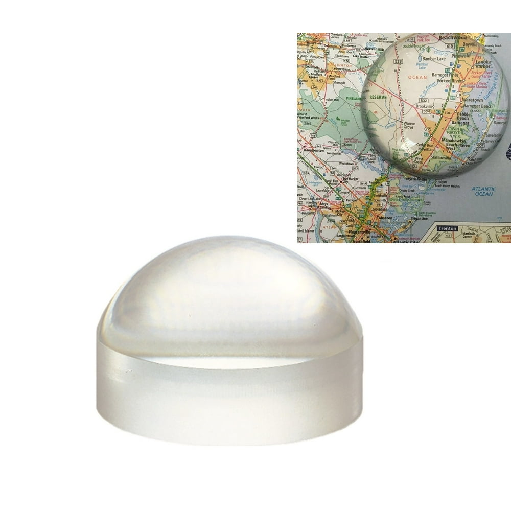 60MM Clear Half Sphere Crystal Ball Magnifying Glass Art Paperweight