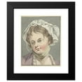 thumbnail image 2 of Jean-Baptiste Greuze 12x14 Black Modern Framed Museum Art Print Titled - Head of a Girl (1745 - 1850), 2 of 5