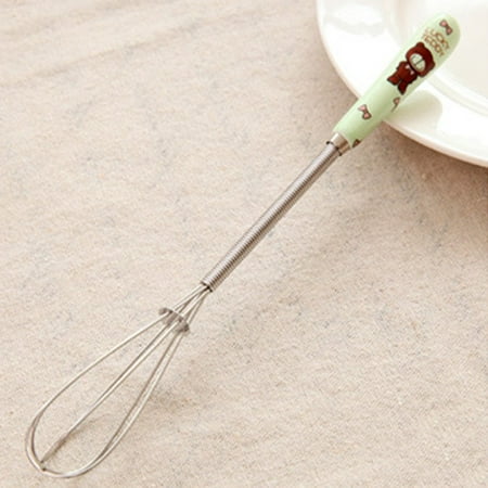 

Stainless Steel Mini Whisk Ceramic Handle Coffee Milk Frother Beater For Cooking Blue