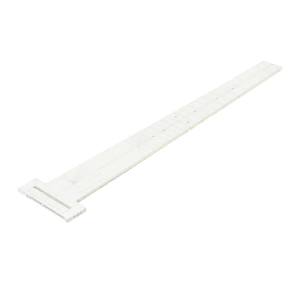 LeeQinersw Luthier Jig Strings Ruler Transparent Wire Precision Fret Replacement Part for 18 inches