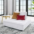 thumbnail image 2 of Modway Saunter Tufted Fabric Armless Chair in White, 2 of 10