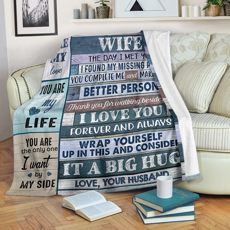 Love From Husband Fleece Blanket Bedding You Are The Only One I want By My SIde 