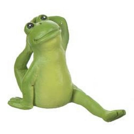 Handy Frog - One Handed Tiger Frog Figurine - Yoga Frogs Collection by Ganz