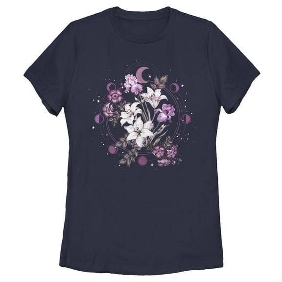 Women's Lost Gods Floral Moon  Graphic T-Shirt