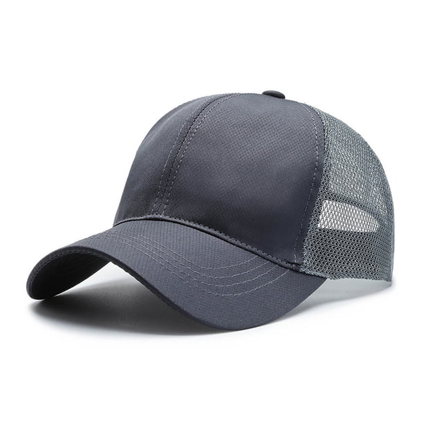 Gorra de béisbol Qarigey ajustable transpirable estilo deportivo gris