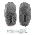thumbnail image 2 of Heating Shoes, Electric Heating Shoes Slip Resistance Plush Soft Inside Zipper USB  For Cold Weather Grey,Brown, 2 of 8