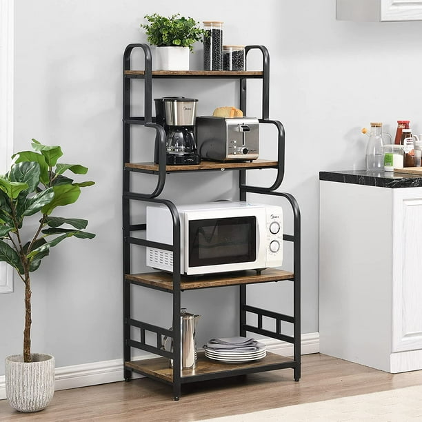 Furniture 4-Tier Kitchen Bakers Rack with Storage Shelf Standing