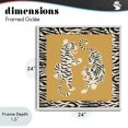 thumbnail image 4 of Stupell Industries Bohemian Boho Twin Tiger Stripes White Framed Giclee Art, 24 x 24, by Karolina Sato, 4 of 8