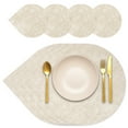thumbnail image 1 of Juego de 4 Manteles y Posavasos Uxcell, Doble Cara, Lavables, Resistentes al Calor, Impermeables y a Prueba de Aceite para Mesa de Cocina (Avena Texturizada), 1 of 7