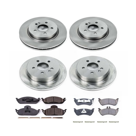 Ultimate Brakes Front and Rear Semi-Metallic Brake Pad and Rotor Kit with Hardware WM81586