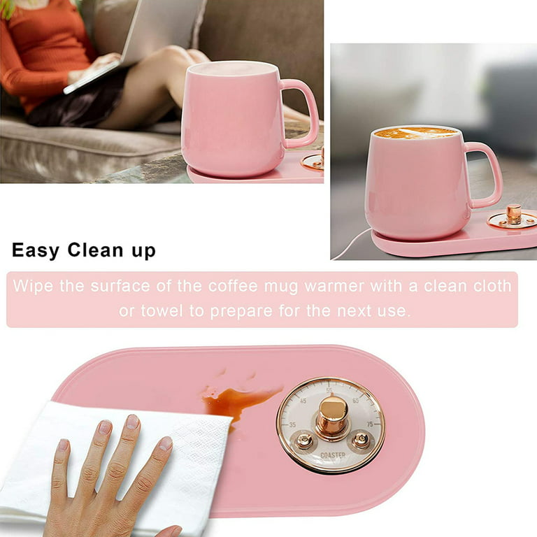 1pc 120mm Pink Mini Portable Usb Coffee Cup Warmer, 3 Gears Coffee Cup  Heating Mat, Intelligent Constant Temperature Heating Plate Tea Milk Water  Warmer