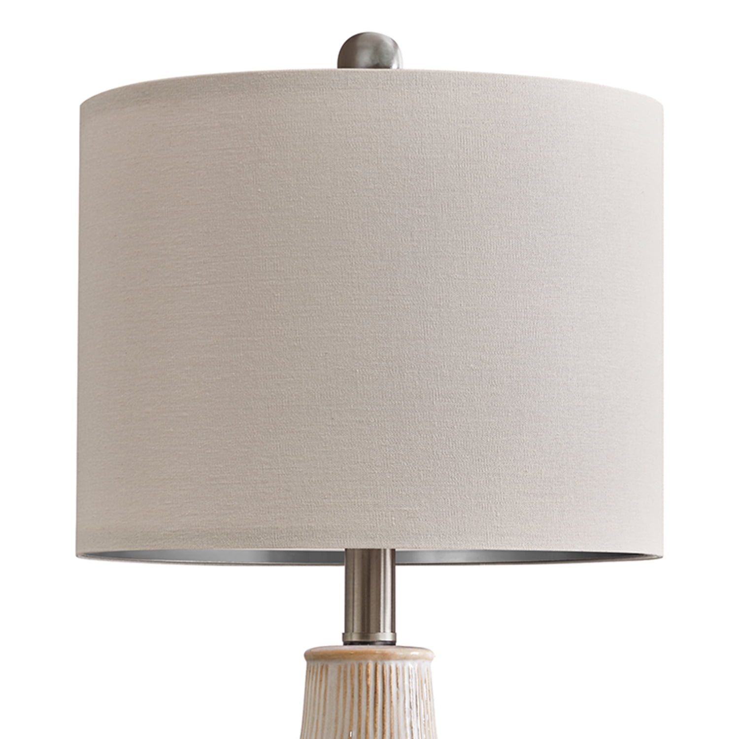 Yokila White Ceramic Table Lamps Set of 2 for Living Room Bedroom 23.25" Modern Bedside Nightstand Lamps