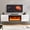 White, variant on Modern Floating TV Stand with 30" Electric Fireplace, High Glossy Wall Mounted Hanging TV Stand w/2 Cabinets, Floating Entertainment Center Console for Living Room for TVs Up to 80+, White