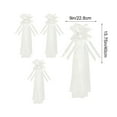 thumbnail image 3 of 4 Piece Set of White Chair Covers, Butterfly Bow Decorations with Sheer Tails for Weddings, Parties, Home Decor, Versatile Aisle and Event Decorations, 3 of 7
