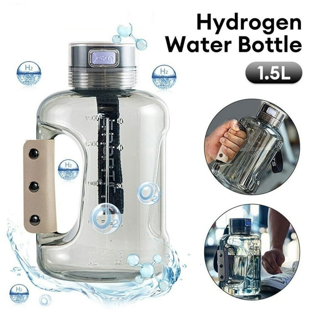 Botella generadora de agua hidrogenada 1500mL | Máquina de agua hidrogenada portátil a prueba de caídas de gran capacidad | Botella de agua deportiva duradera y resistente a los impactos | para