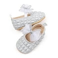 thumbnail image 5 of Otqutp Baby Girls Leather Shoes Mary Jane𝘀 Soft-Soled First Walkers Slip On Princess Dress Shoes Lightweight Glitter Flats, 5 of 7