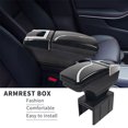 thumbnail image 2 of Car armrest box, central console storage with cup holder, adjustable base kit-, 2 of 3