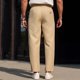 thumbnail image 2 of Ceisia Men's All-Season Business Casual Pants - Solid Gift Color Personalized Waist Straight Leg Elastic Waist Drawstring Trou sers, 2 of 5
