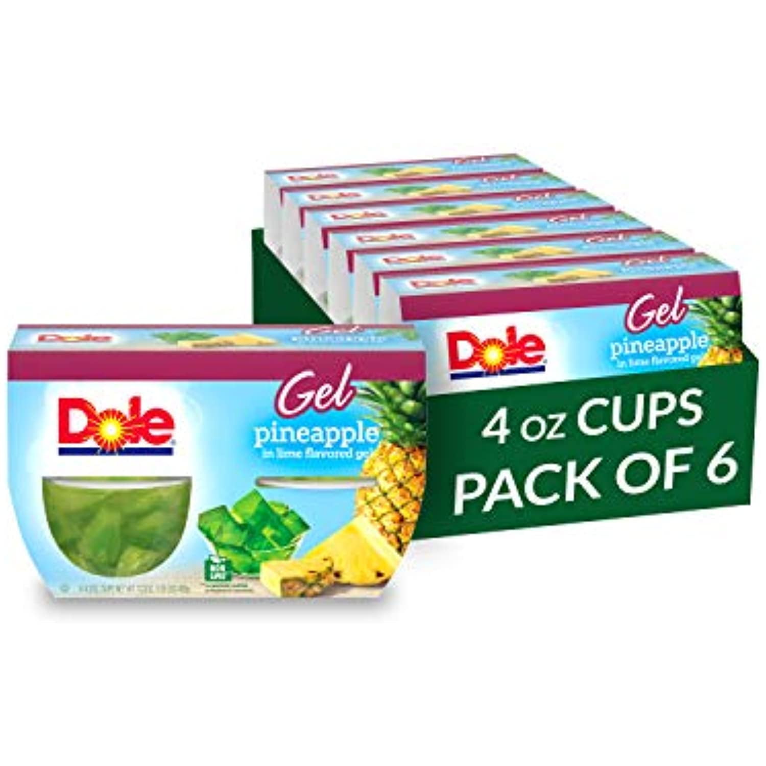 Dole Fruit Bowls Pineapple In Lime Gel, Gluten Free Healthy Snack, 4.3