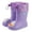 Purple, variant on Kcolen Toddler Rain Boots Girls Ankle Rain Boots On School Garden Rubber Footwear for KidsSlip Lightweight Cartoon Kids Rain Boots