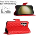 thumbnail image 5 of Allytech Wallet Case for Samsung Galaxy S23 Ultra with Card Cash Slots, Luxury Premium PU Leather Kickstand Shoulder Strap Lanyard Shockproof Anti-Fall Full Body Protective Flip Shell - Red, 5 of 8